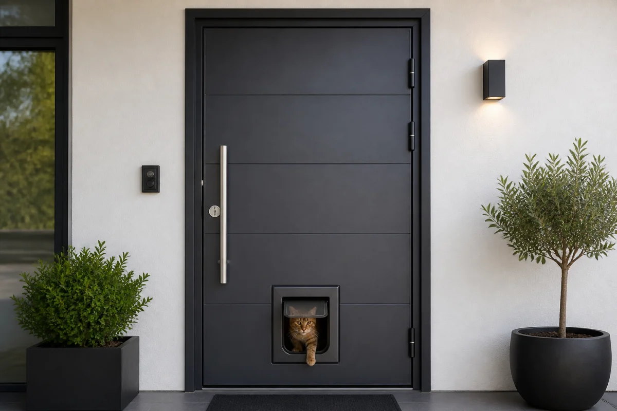 porte blindée avec chatière