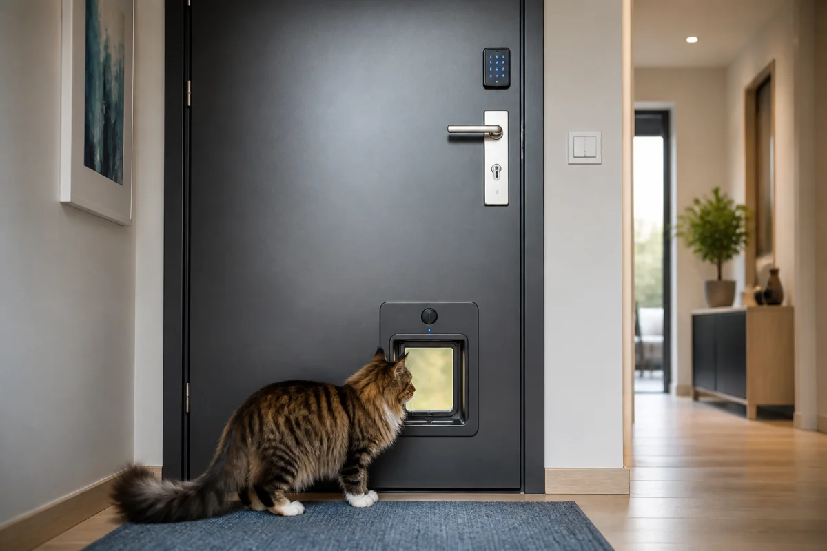 porte blindée avec chatière